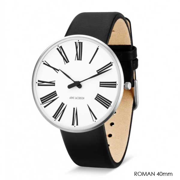 ����ͥ䥳�֥����ӻ��� ROMAN�����ޥ� 30mm/34mm/40mm �쥶�����ȥ�å�ARNE JACOBSEN WATCHES