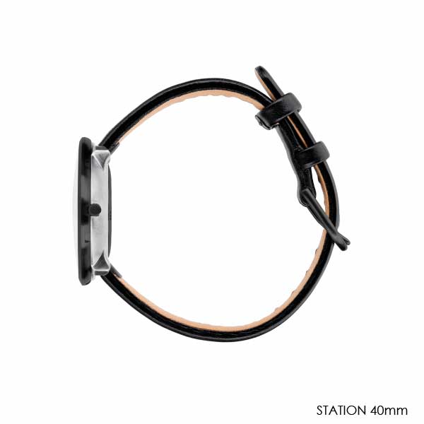 ����ͥ䥳�֥����ӻ��� STATION���ơ������ white&black 40mm/34mm/30mm �쥶�����ȥ�å� ARNE JACOBSEN WATCHES