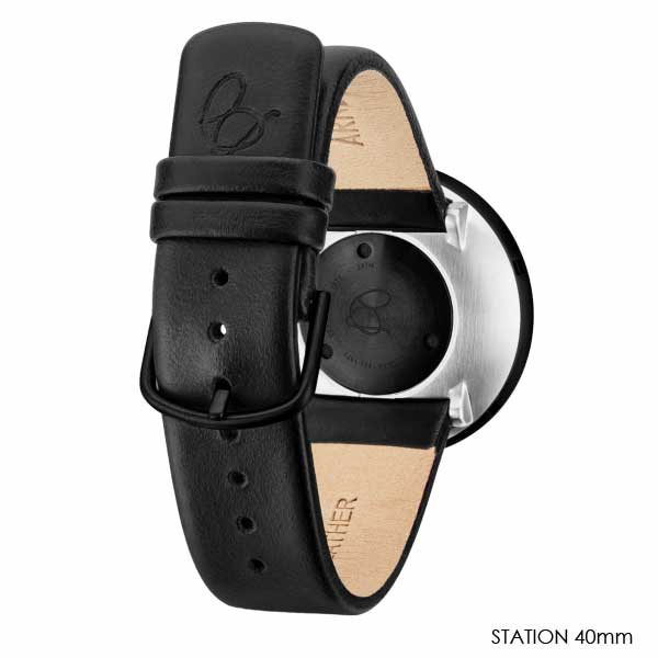 ����ͥ䥳�֥����ӻ��� STATION���ơ������ white&black 40mm/34mm/30mm �쥶�����ȥ�å� ARNE JACOBSEN WATCHES