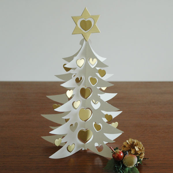 ۥ磻ȥꥹޥĥ꡼ӡ 27cm White tree w hearts dobule 27cm Livingly(ӥ󥰥꡼˥ǥޡ/ꥹޥӡ