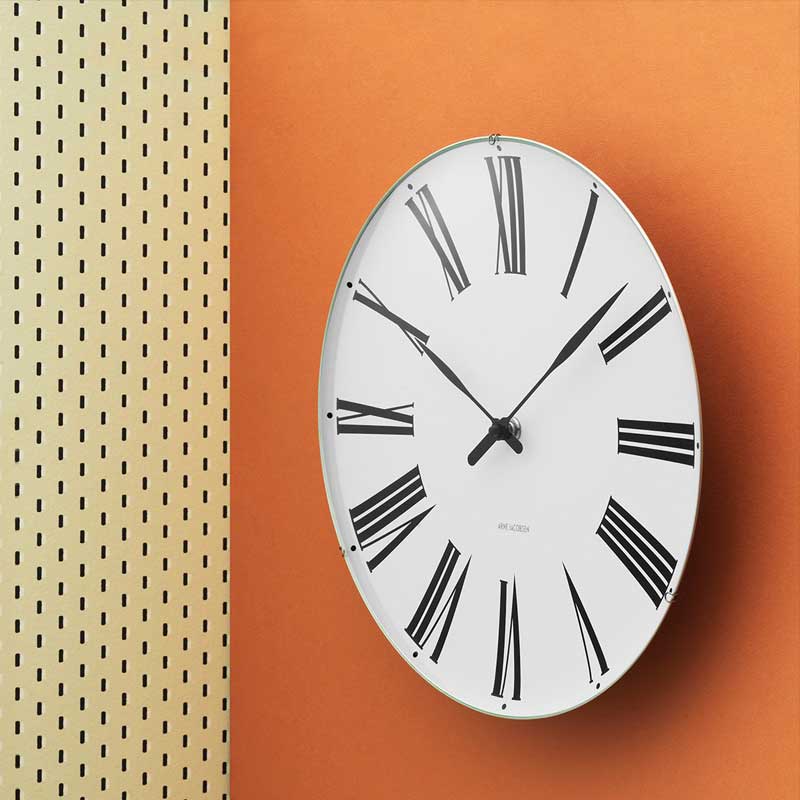 ����ͥ䥳�֥��󡦳ݤ����� ROMAN�����ޥ� 21cm��ARNE JACOBSEN WallClock Bankers ROSENDAHL COPENHAGEN (�������������� ���ڥ�ϡ�����)