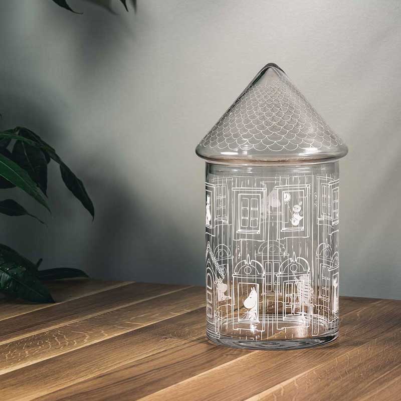 �ࡼ�ߥ�ϥ��� ���饹���㡼 H30.5cm Moominhouse glass jar muurla(�ࡼ���˥ե������ �ࡼ�ߥ󥰥å� �̲�����