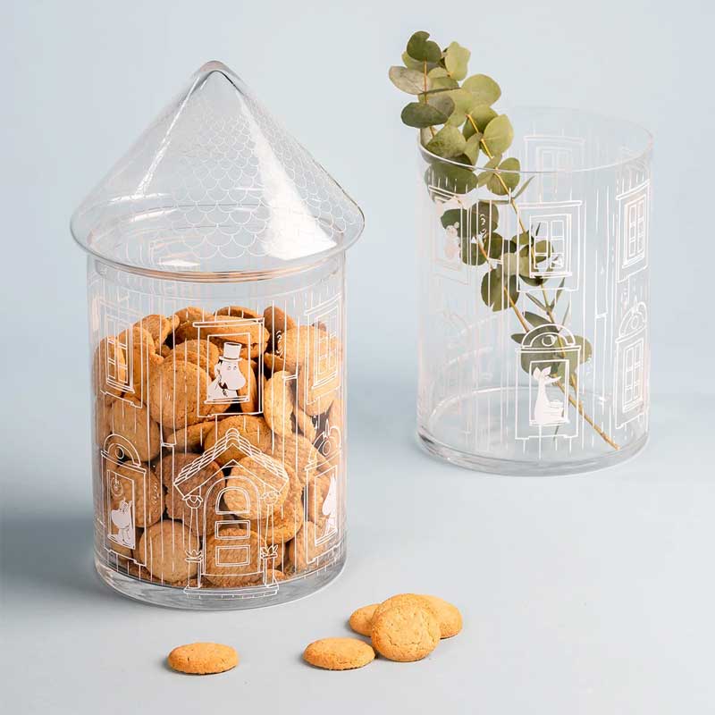�ࡼ�ߥ�ϥ��� ���饹���㡼 H30.5cm Moominhouse glass jar muurla(�ࡼ���˥ե������ �ࡼ�ߥ󥰥å� �̲�����