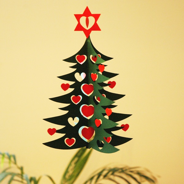 ꥹޥӡ/ϡȤΥꥹޥĥ꡼Green tree w hearts dobule 27cm/Livingly(ӥ󥰥꡼