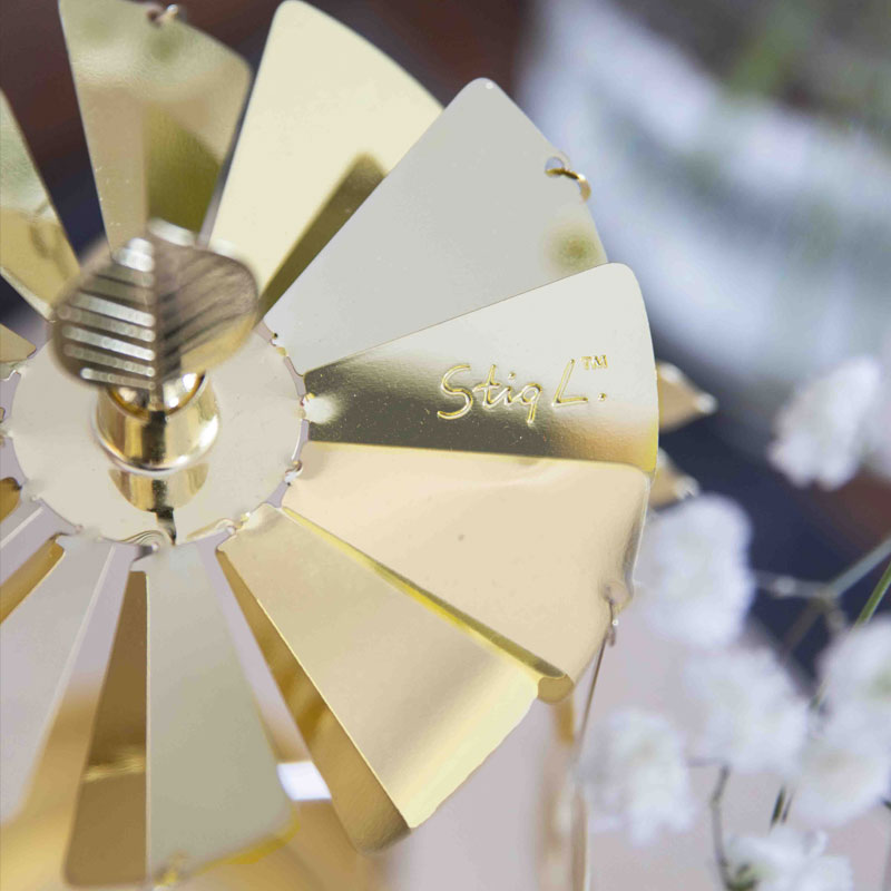 Stig Lindberg ROTARY CANDLE HOLDER gold �������꡼�����ɥ�ۥ���� H20cm SALIX�ʥ���å����� Pluto(�ץ롼�ȡ�ANGEL CHIME 