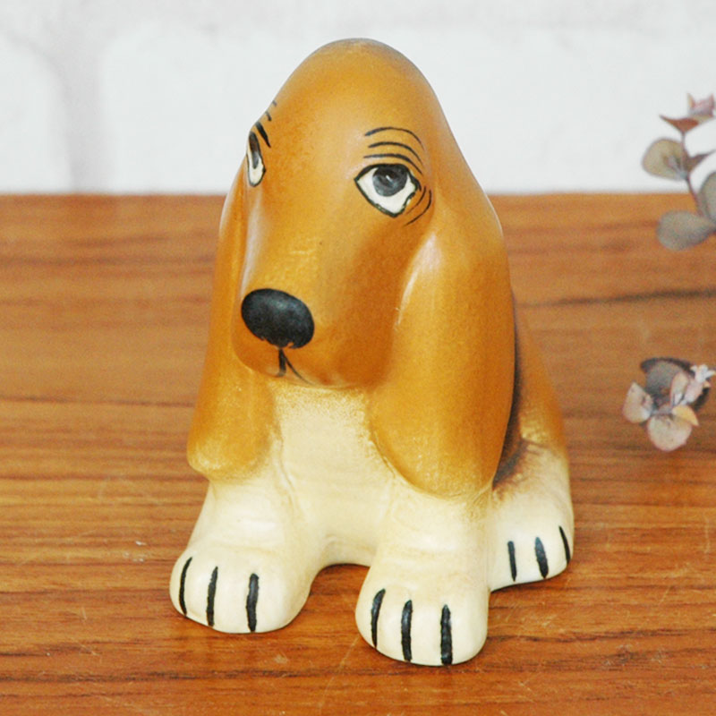Basset Hound(�Х��åȥϥ���ɡ�Lisa Larson(�ꥵ �顼����)����ͥ륷�꡼�� �̲����֥��� ��ʪ