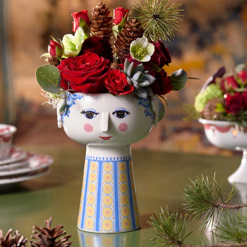 EVA VASES(���С��١�����H18.5cm �饤�ȥ֥롼 �ӥ�󡦥�����֥�å� Bjorn Wiinblad �̲��ǥ�ޡ��� 56537