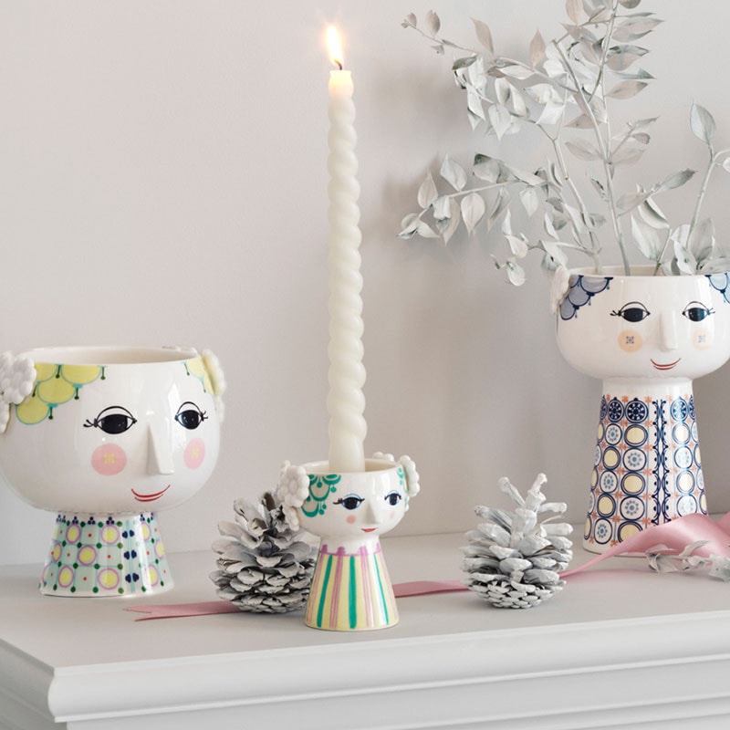 �ӥ�󡦥�����֥�å� Bjorn Wiinblad EVA Candleholder(���С������ɥ�ۥ������H9.5cm �饤�ȥ֥롼 �̲��ǥ�ޡ�����54045