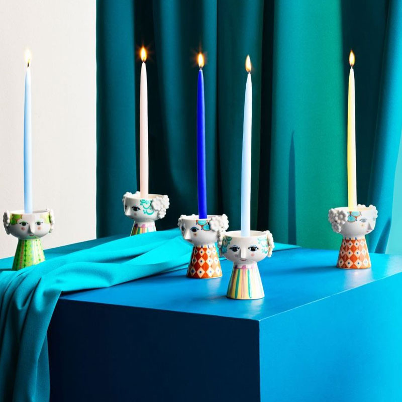 �ӥ�󡦥�����֥�å� Bjorn Wiinblad EVA Candleholder(���С������ɥ�ۥ������H9.5cm �饤�ȥ֥롼 �̲��ǥ�ޡ�����54045