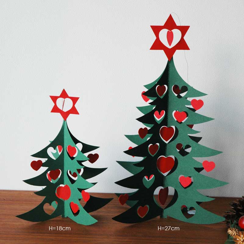 ꥹޥӡ/ϡȤΥꥹޥĥ꡼Green tree w hearts dobule 18cm/Livingly(ӥ󥰥꡼