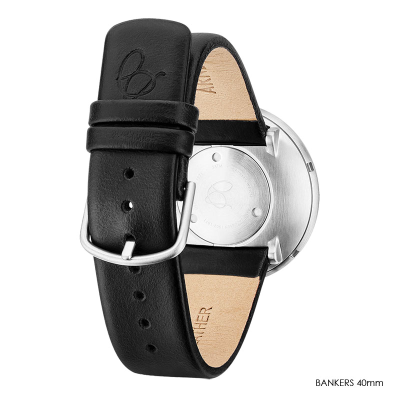 ����ͥ䥳�֥��� �ӻ��ס�Bankers Gray Face �Х󥫡��� �쥶�����ȥ�å� 40mm�����졼 ARNE JACOBSEN WATCHS��