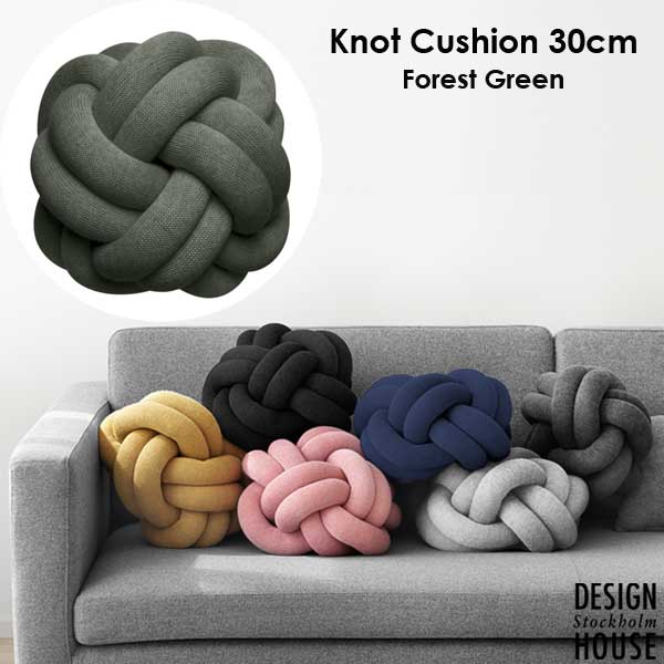 Knot Cushion(�Υåȥ��å�����30cm Forest Green(�ե��쥹�ȥ��꡼���DESIGN HOUSE stockholm(�ǥ�����ϥ��� ���ȥå��ۥ��)