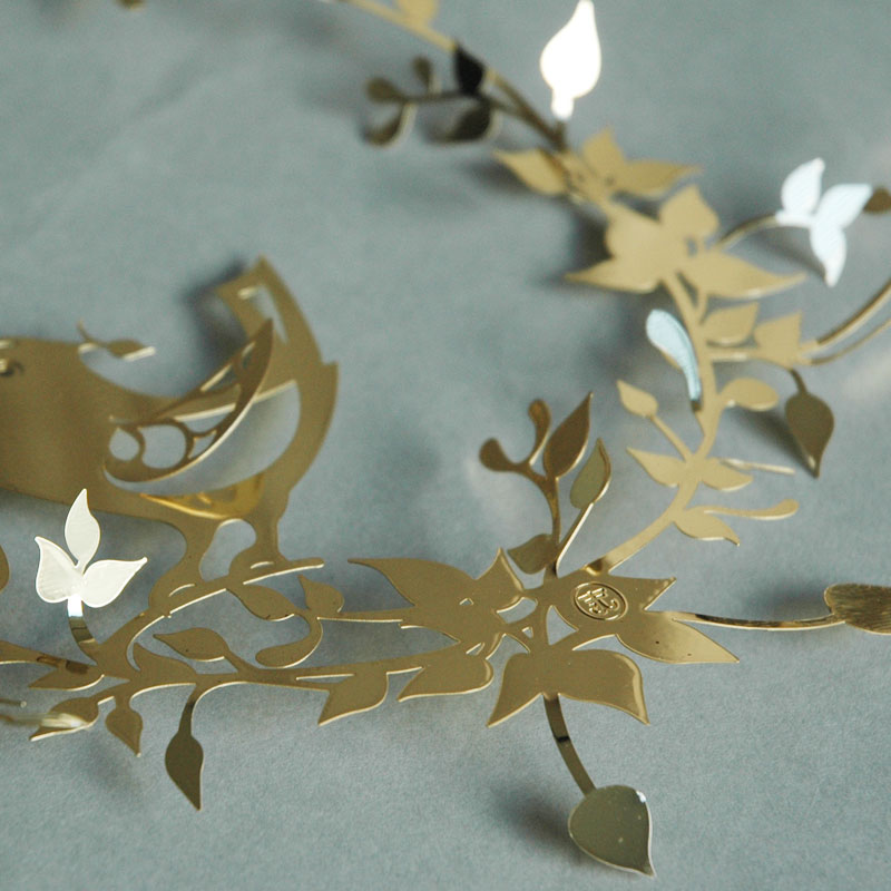 Bird with Flower Wreath Ornament(��Ļ�Ȳ֤Υ꡼����2�ĥ��åȥ����ʥ���H=6cm Jette frolich(�����åơ��ե�����åҡ˥��ꥹ�ޥ������ʥ���/�̲��ǥ�ޡ���