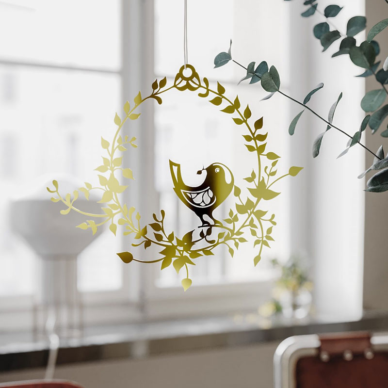 Bird Flower wreath Ornament(��Ļ�Ȳ֤Υ꡼���˥����ʥ���H=18cm Jette frolich(�����åơ��ե�����åҡ˥��ꥹ�ޥ������ʥ���/�̲��ǥ�ޡ���