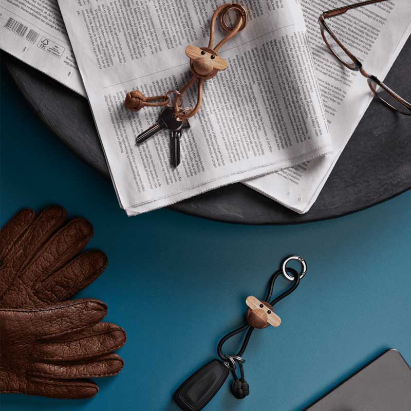 Kay Bojesen(ܥMonkey Gold Keychaine with natural leather 󥭡 ɥʥ쥶  ǥޡ 39807