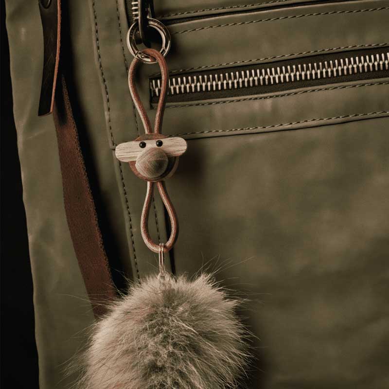 Kay Bojesen(ܥMonkey Gold Keychaine with natural leather 󥭡 ɥʥ쥶  ǥޡ 39807