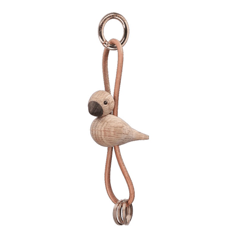Kay Bojesen(ܥBird Gold Keychaine with Natural leather Сɡɥʥ쥶  ǥޡ 39665