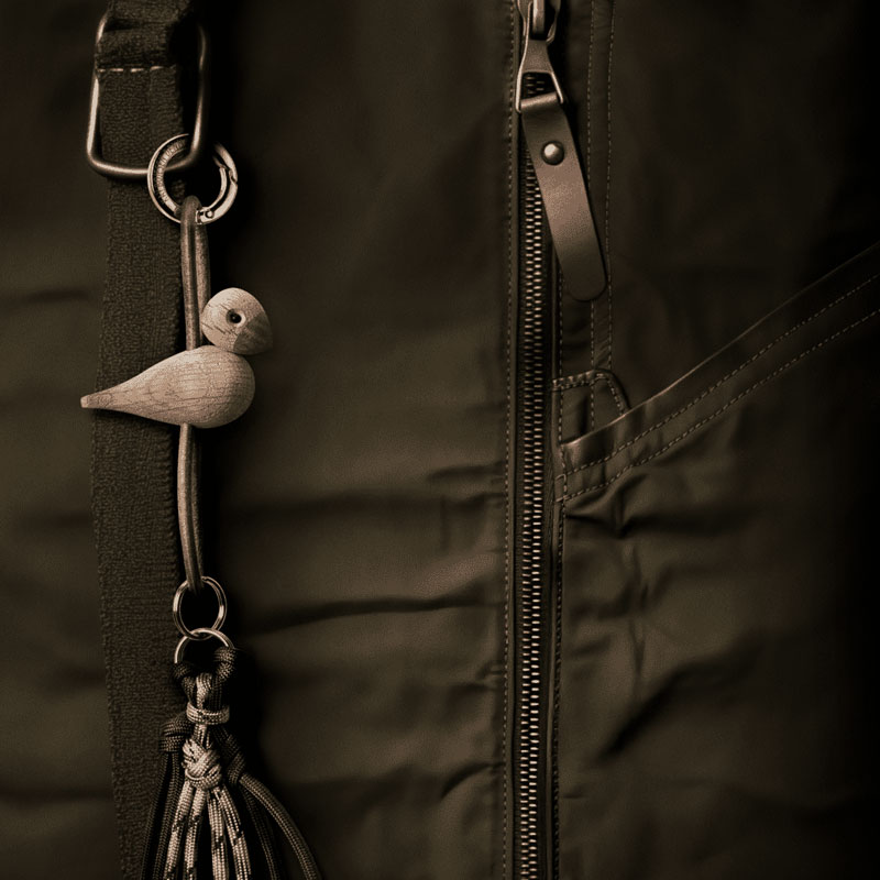 Kay Bojesen(ܥBird Gold Keychaine with Natural leather Сɡɥʥ쥶  ǥޡ 39665