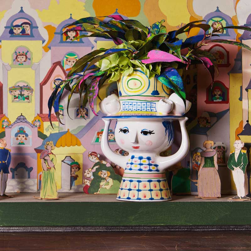 LADY WITH HAT VASE H20cm ӥ󡦥֥å Bjorn Wiinblad ̲ǥޡ54050