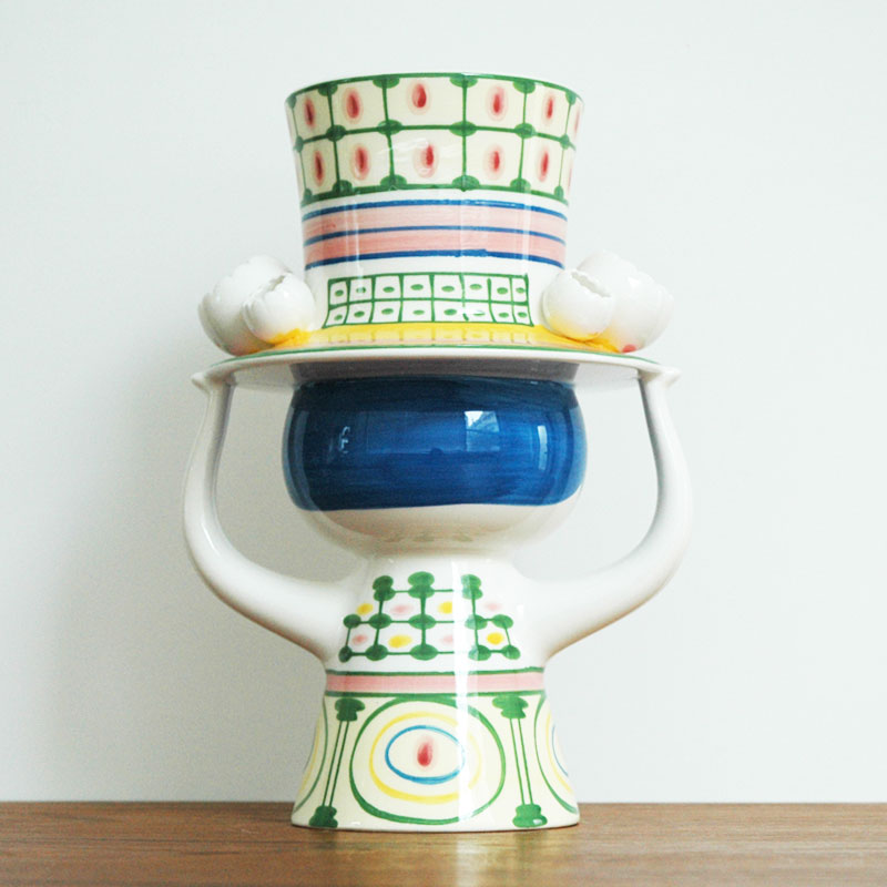 LADY WITH HAT VASE H24.5cm �ӥ�󡦥�����֥�å� Bjorn Wiinblad �̲��ǥ�ޡ�����54051