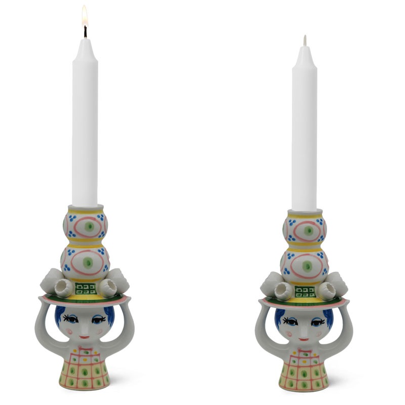 LADY WITH HAT Candleholder(��ǥ��������ϥåȡ������ɥ�ۥ������H16cm �ӥ�󡦥�����֥�å� Bjorn Wiinblad �̲��ǥ�ޡ�����54052