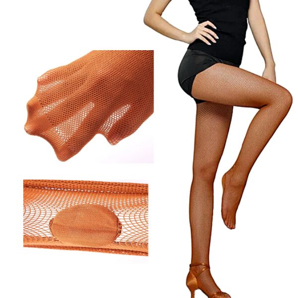 社交ダンス タイツ｜ソフトメッシュ 網タイツ つま先補強 クロッチ布