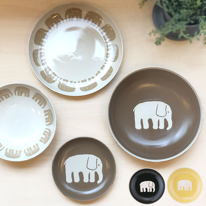 北欧柄パターンの通販 | リサイクル食器 エレファンティ 14cmプレート