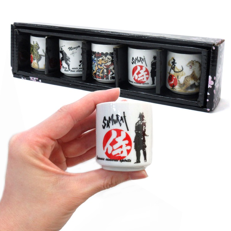 ほろ酔い5pcsセット （A） 忍者・侍・相撲・龍・虎 No.303-076 | 世界