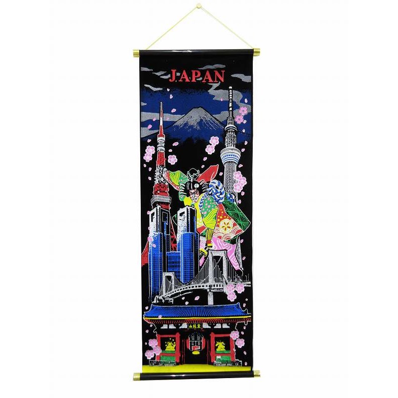 絣のたタペストリー　約103 x 36cm 絣のたタペストリー 約103 x 36cm Cotton Linen Patchwork