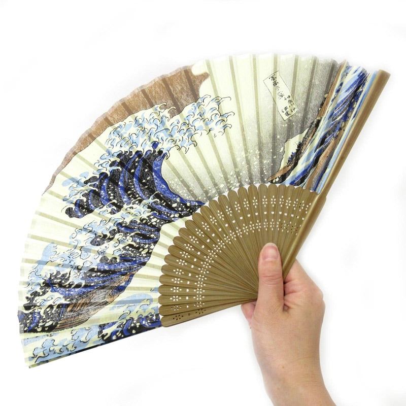 高級シルク扇子 神奈川沖浪裏 No.504-904 | 世界の価値ある商品