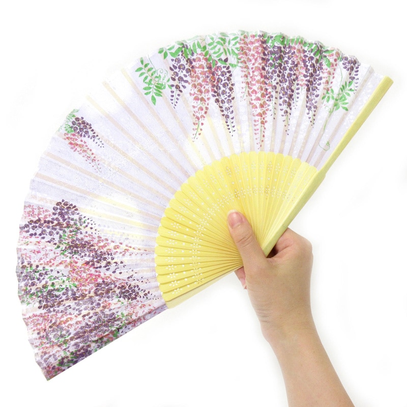 高級シルク扇子 藤 No.504-551 | 世界の価値ある商品をお客様の