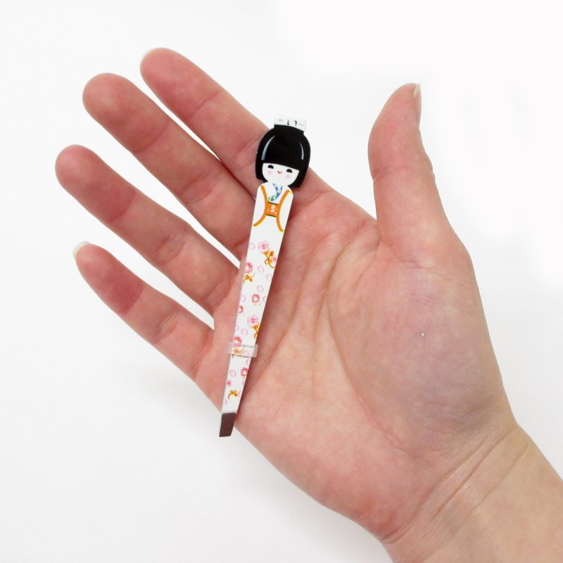ネイルケアグッズ こけし 着物 ピンセット ホワイト No.303-611 | 世界