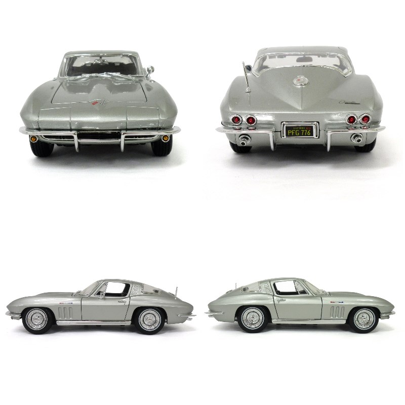 コルベット シルバー 1/18 ミニカー Maisto ミニカー 1:18 1965 シボレーコルベット シルバー No.200