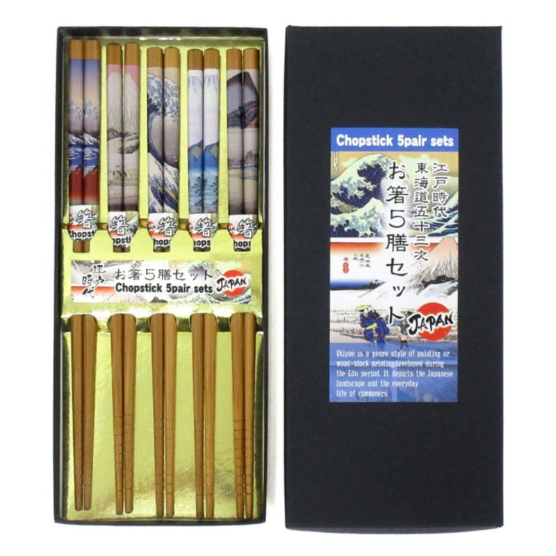 お箸5膳セット 浮世絵 No.303-314 | 世界の価値ある商品をお客様のお