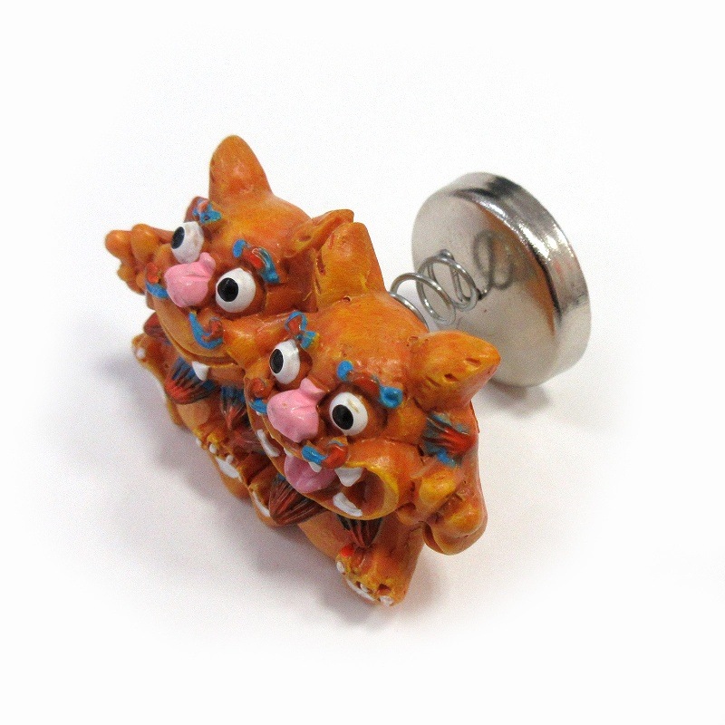 ポリマグネット 仲良しシーサーSS バネ付 イエロー No.403-457