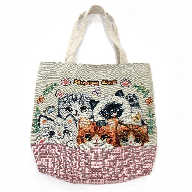 トートバッグ 5匹ネコ No.607-230 | 世界の価値ある商品をお客様のお
