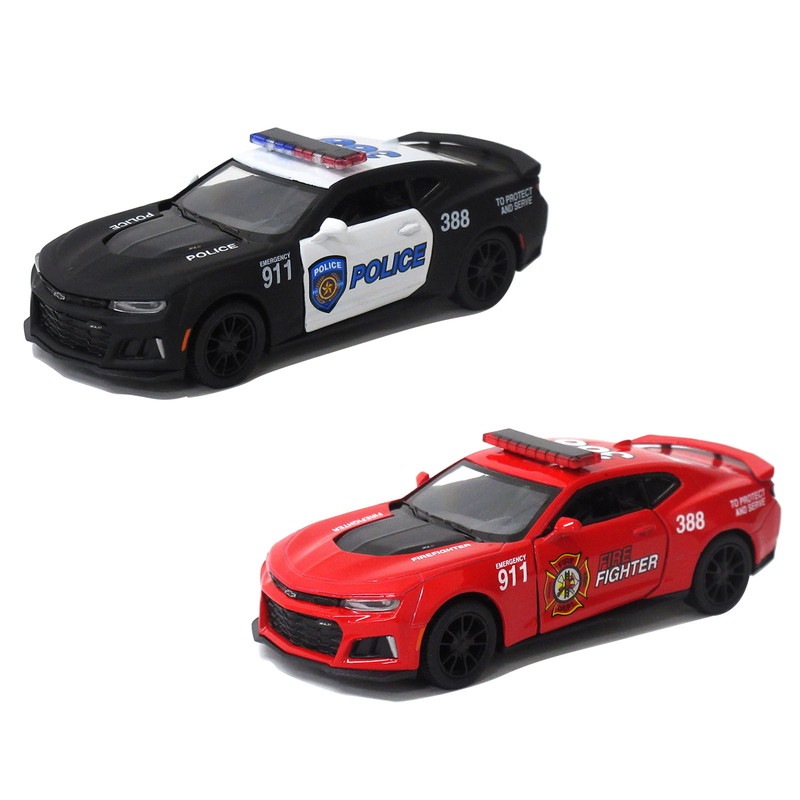 KiNSMART ミニカー 1:38 2017 カマロ ZL1 ポリス＆ファイヤー No
