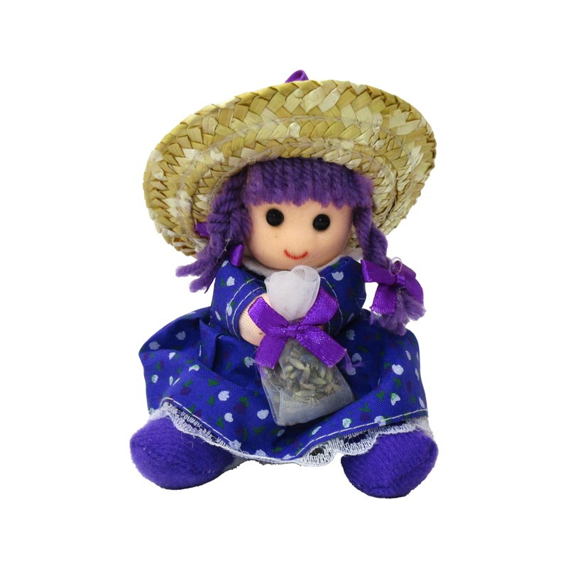 ラベンダー人形キーホルダー 麦わら帽子 No.207-310 | 世界の価値ある