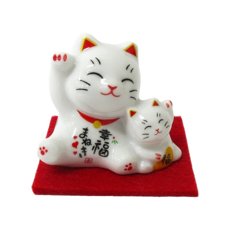 招き猫 親子 陶器 置物 陶器 親子招き猫 No.303-206 | 世界の価値ある商品をお客様のお