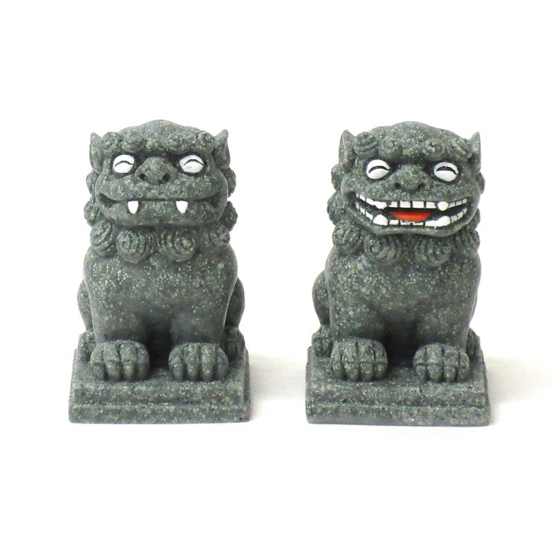 ポリ獅子(笑顔/座) 浅緑石 No.208-882 | 世界の価値ある商品をお客様の