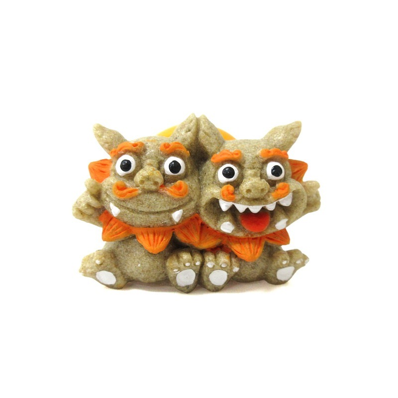 ポリマグネット 仲良しシーサーSSプラパーツ 砂/オレンジ No.403-413