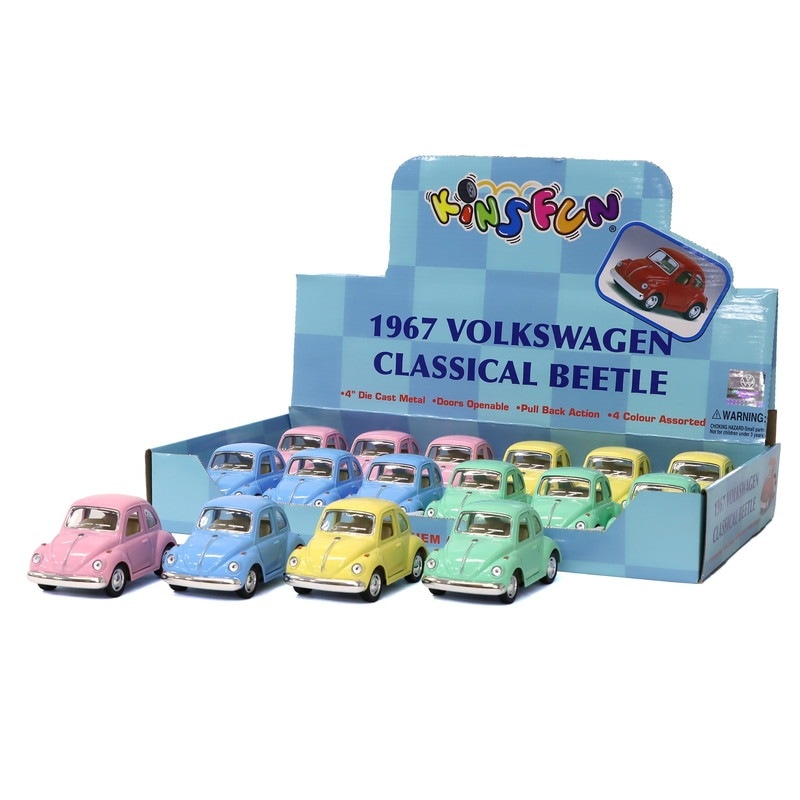 KiNSFUN ミニカー 4”クラシックビートル パステル 4色アソート No.201