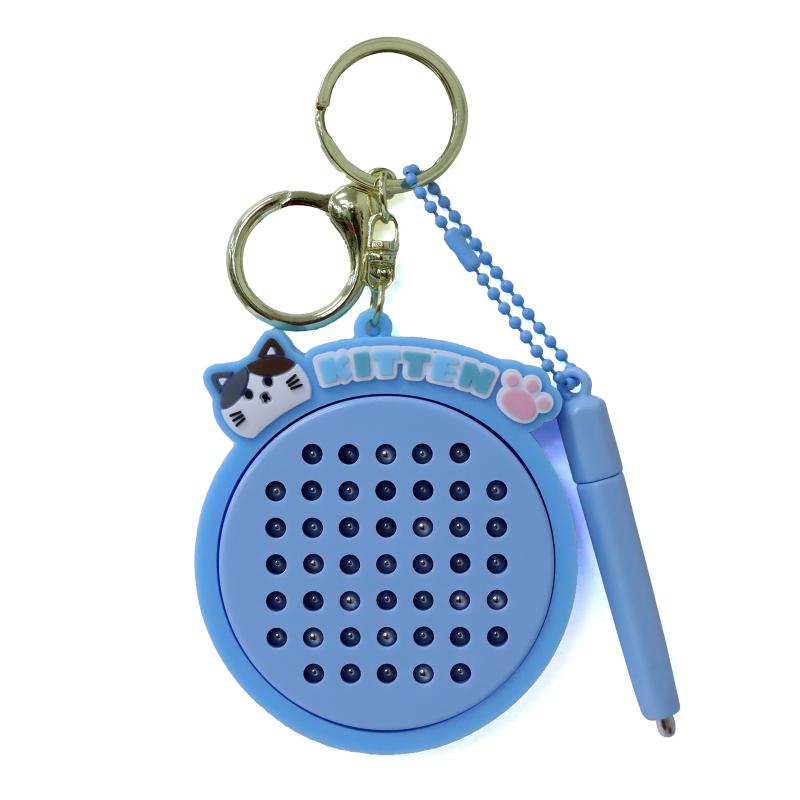 ポチッとマグネットボール キーホルダー キャットブルー No.603-090
