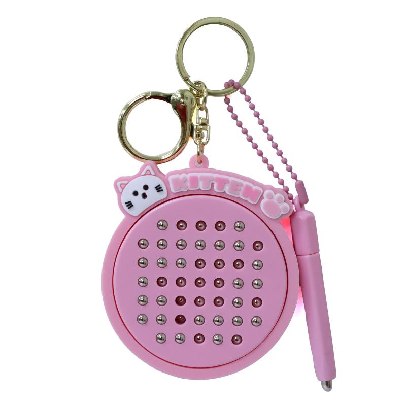 パプリカ Paprika キーホルダー 扇子　マグネット　まとめセットSET ポチッとマグネットボール キーホルダー キャットピンク No.603-091