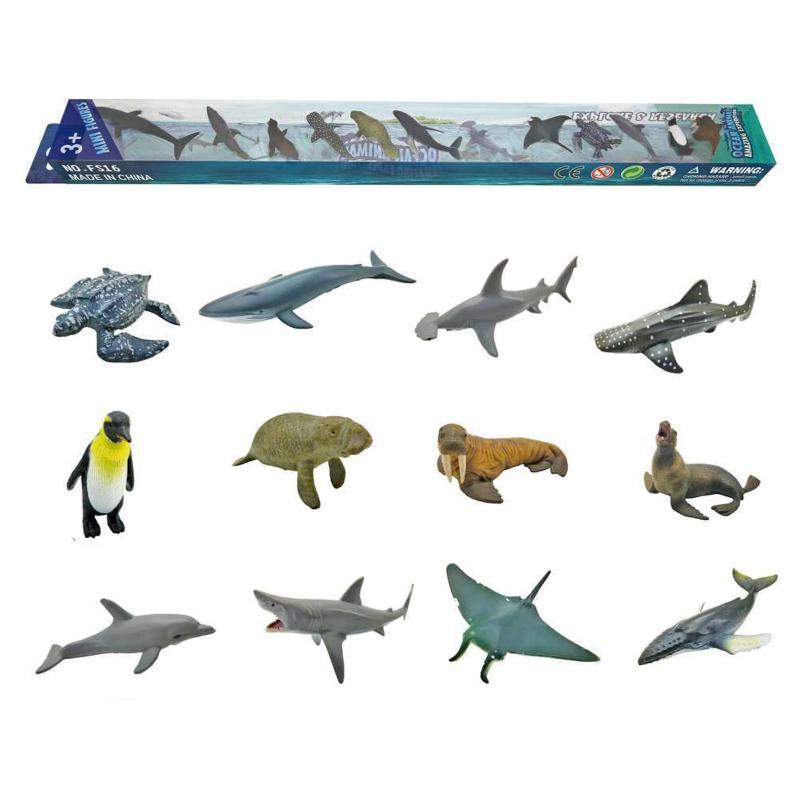 オーシャンアニマル ミニフィギュア 12種セット No.206-954 | 世界の