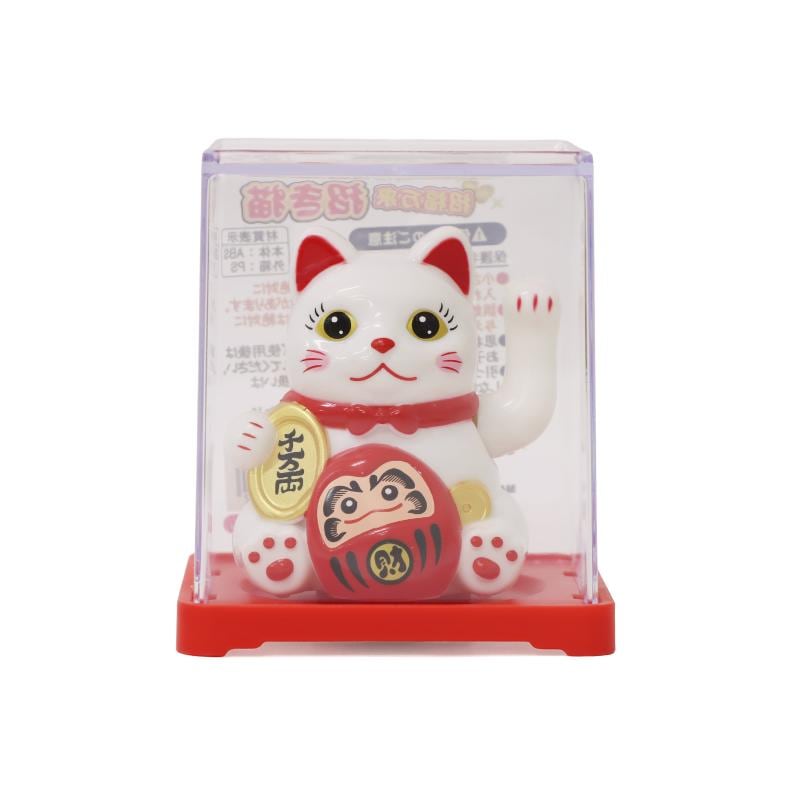 ソーラー招き猫 6cm だるま(ホワイト) No.208-310 | 世界の価値ある