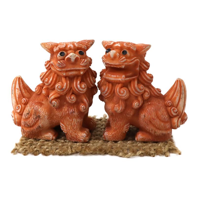 55mm招福レギュラー獅子(座) ブラウン No.208-825