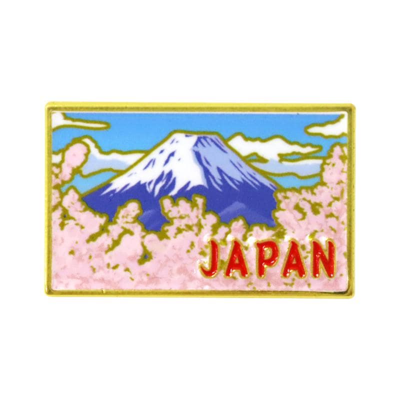 ピンバッジ スクエア 富士山(イラスト) No.303-944