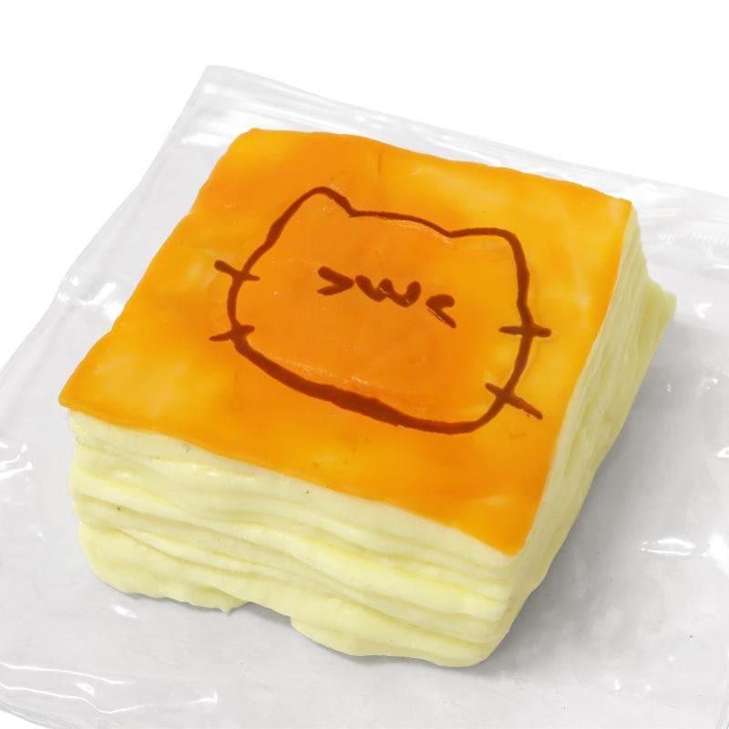 ☆パンケーキとsweets猫ちゃんピアス☆ もっちりシリコンスクイーズ 猫パンケーキ(L) No.206-080 | 世界の価値
