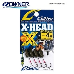 オーナーばり カルティバ JH-86 クロスヘッド(Ｘ-ＨＥＡＤ) 3.0g-#4 (ジグヘッド) メール便配送可 [用品]